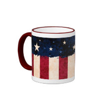 Stars & Stripes Folk Art Style USA Flag Patriotic Mug