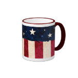 Stars & Stripes Folk Art Style USA Flag Patriotic mugs