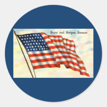 Stars & Stripes Forever Round Sticker
