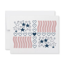 Stars Stripes Hearts invitations by CroughsCorners Stars Stripes Hearts invitations