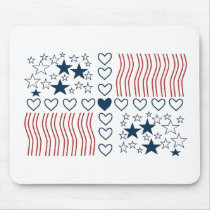 Stars Stripes Hearts mousepads