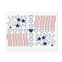 Stars Stripes Hearts postcards