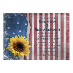 Stars & Stripes Patriotic Wedding Invitations