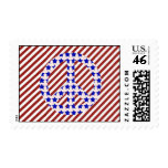 Stars & Stripes Peace Sign Postage Stamp