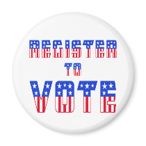 Stars & Stripes Register to Vote Fridge Magnet