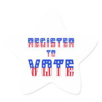 Stars & Stripes Register to Vote Star Stickers