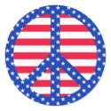 Stars & Striples Peace Symbol Stickers sticker