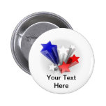 Stars with flag colours pinback button