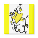 Stars with ribbons magnet