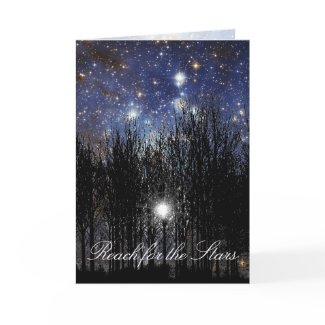 Starscape & Trees: Reach - Greeting Card card