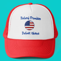 starsnstripesshield, Defend Freedom, Defeat Obama hats by jenniekurono starsnstripesshield, Defend Freedom, Defeat Obama hats
