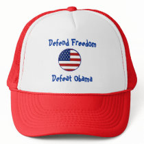 starsnstripesshield, Defend Freedom, Defeat Obama hats