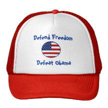 starsnstripesshield, Defend Freedom, Defeat Obama Mesh Hat