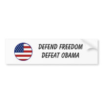 starsnstripesshield, Defend FreedomDefeat Obama Bumper Stickers