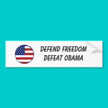 starsnstripesshield, Defend FreedomDefeat Obama bumper stickers by jenniekurono starsnstripesshield, Defend FreedomDefeat Obama bumper stickers