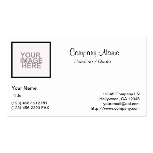 Start from Scratch! Business Card (front side)