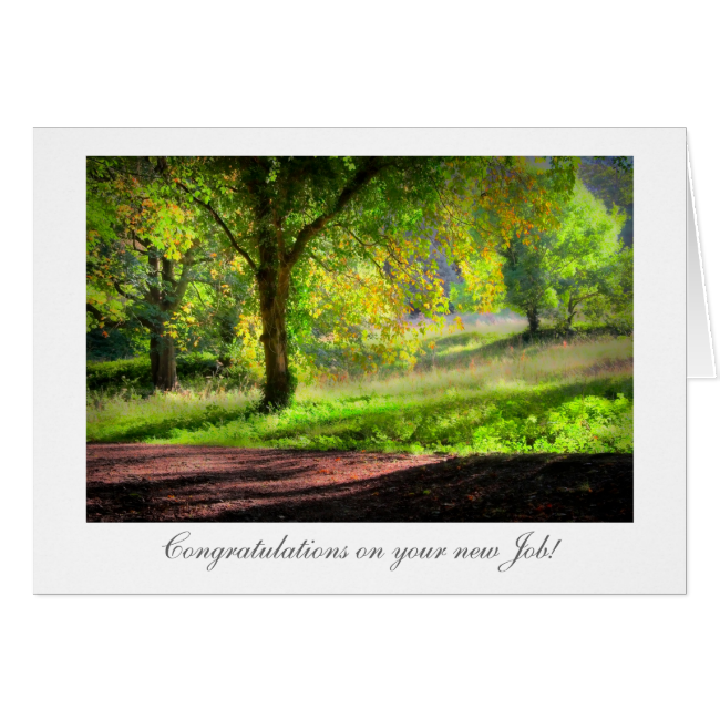 Start of Autumn / Fall - Congrats on New Job Greeting Card