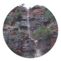 Start Of Rain-Inspired Side Fall At Fortescue Fall Round Sticker