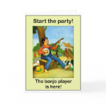 Start the party! The banjo player is here! cards
