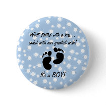 Started With A Kiss Wish Blue Custom Pins