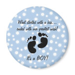 Started With A Kiss Wish Blue Custom Refrigerator Magnet