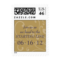 Starting Line Wedding stamp