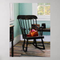 STARTING UNDER $20 Basket of Yarn on Rocking Chair Print