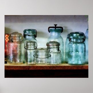 STARTING UNDER $20 - Canning Jars on Shelf print