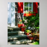 STARTING UNDER $20 - Flower Pots and Red Shutters Poster