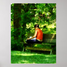 STARTING UNDER $20 - Girl Reading in Park Poster
