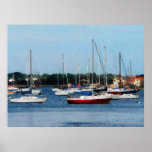 STARTING UNDER $20 - Group of Sailboats Newport RI Print