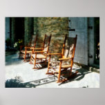 STARTING UNDER $20 - Three Wooden Rocking Chairs Print