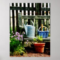 STARTING UNDER $20 - Watering Can and Blue Basket Posters