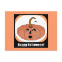 Startled Pumpkin Cross Stitch postcards