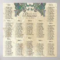 Starts at $13.20 Seating Chart 12 Tables Poster