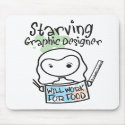 Starving Graphic Designer Mouse Pad mousepads