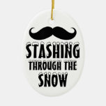 Stashing Through the Snow Christmas Tree Ornaments