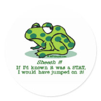 STAT Froggie Round Sticker
