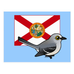 State Birdorable of Florida: Northern Mockingbird Postcard