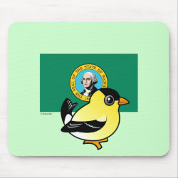 State Birdorable of Washington: Goldfinch Mousepad