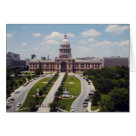 postcard - A photograph of the Texas capital building taken from an adjacent building in downtown Austin, Texas.