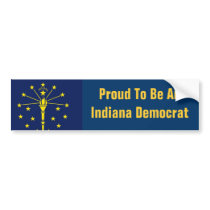 state-flag-indiana, Proud To Be An Indiana Demo... bumper stickers