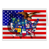 State Flags - USA flags Greeting Cards