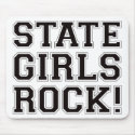State Girls Rock - Black mousepads