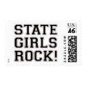 State Girls Rock - Black postage