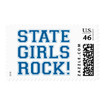 State Girls Rock - Blue postage