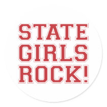 State Girls Rock - Red stickers