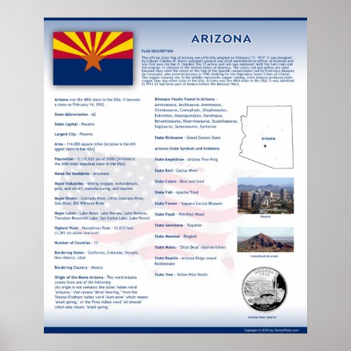 State of Arizona,AZ Posters