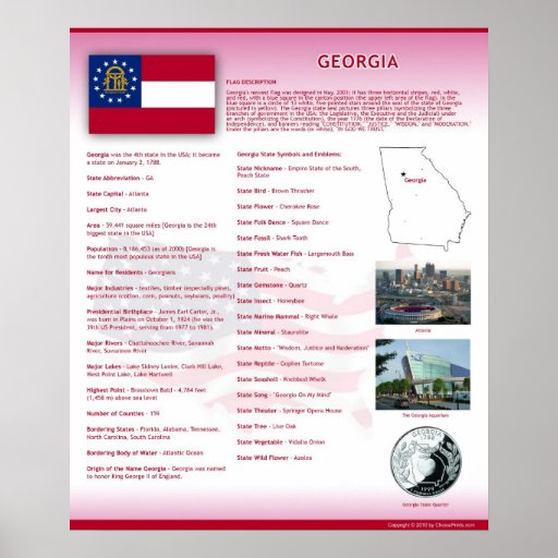 State of Georgia,GA Posters