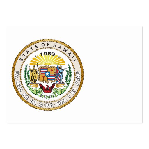 State of Hawaii Great seal Business Card Templates